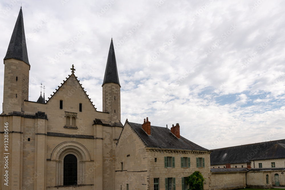 France - Fontevraud - Abbey Cloister and Gardens France - Fontevraud - Abbey Cloister and Gardens