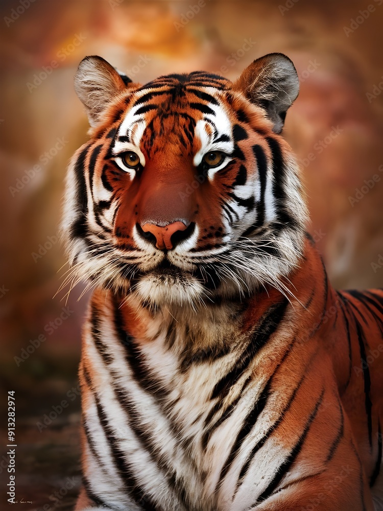 Fototapeta premium portrait of a tiger, generative ai