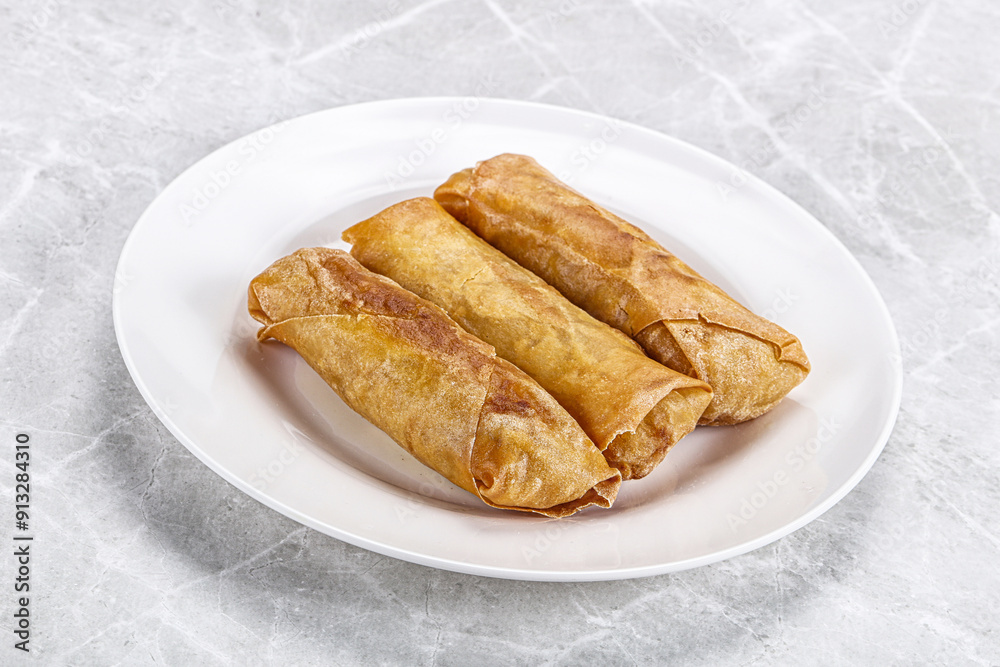 Traditional crispy fried stuffed springroll Traditional crispy fried stuffed springroll