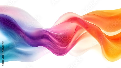 High Saturated Color Abstract Wave Background 