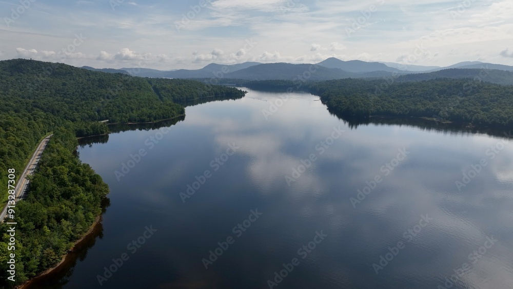 Peaceful Indian Lakes in the Adirondack mountains in New York countryside Peaceful Indian Lakes in the Adirondack mountains in New York countryside