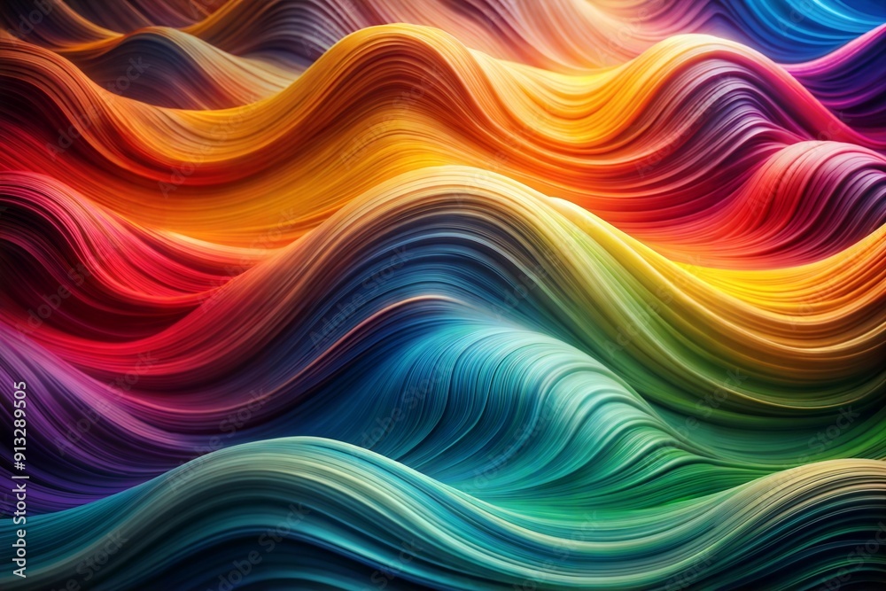 Fototapeta premium Colorful waves background.
