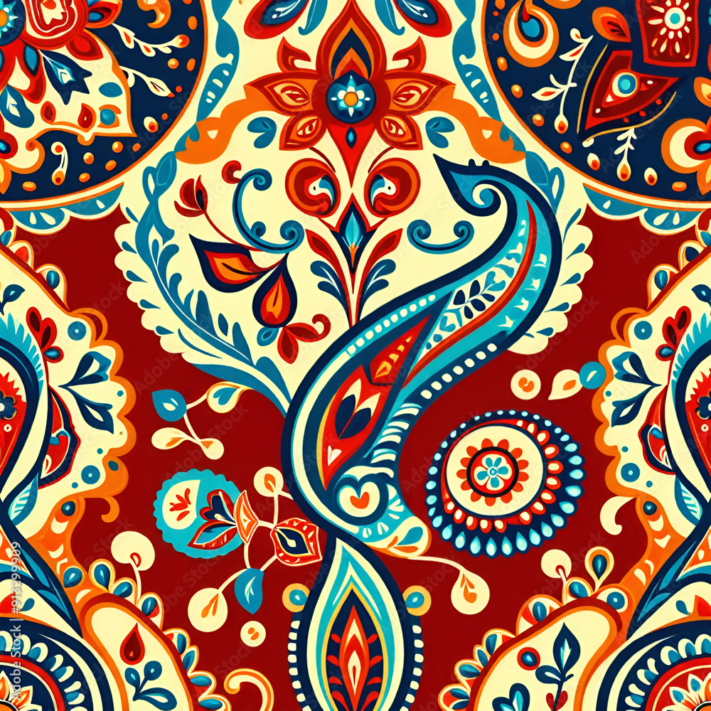 Fototapeta premium pattern with flowers seamless floral pattern