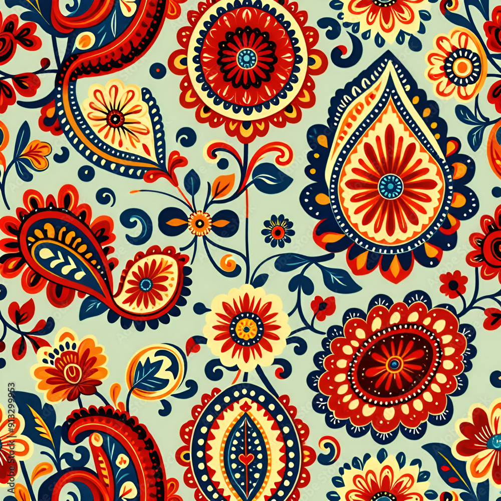 Fototapeta premium pattern with flowers seamless floral pattern 