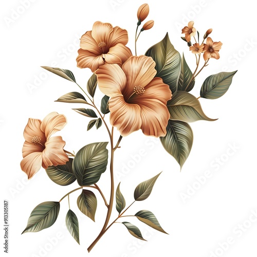 flower floral bouquet pattern vector lily poppies