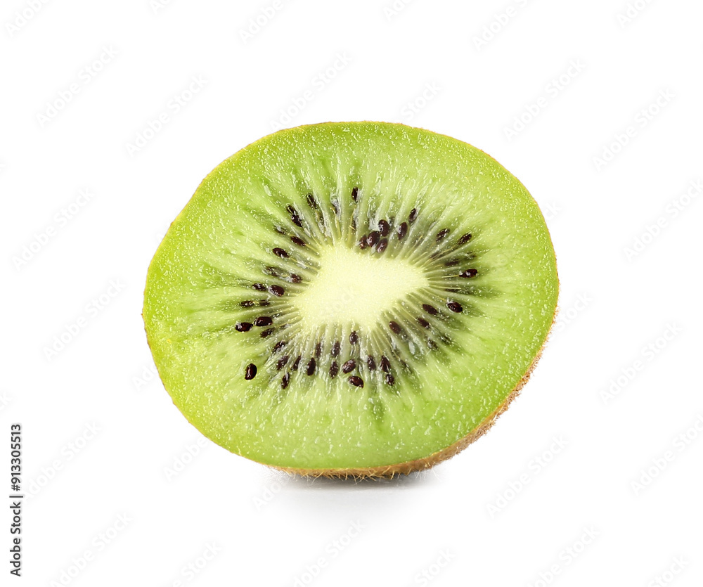 Half of fresh kiwi on white background Half of fresh kiwi on white background