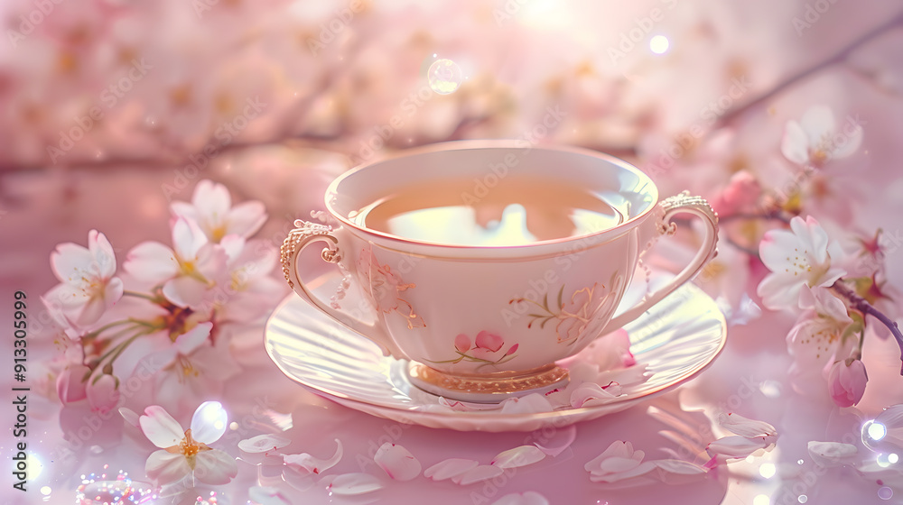 Concept of tranquility and relaxation, as the cup Concept of tranquility and relaxation, as the cup