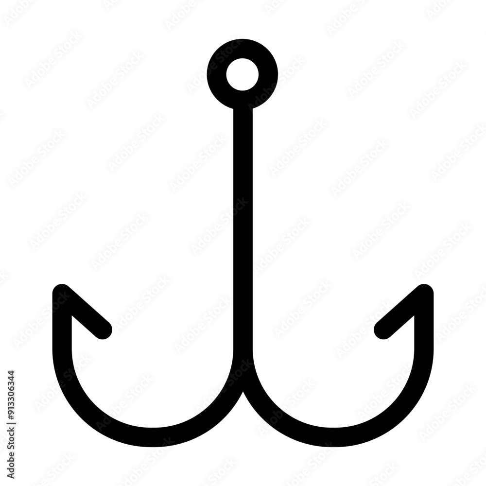 Hook Fishing icon template Hook Fishing icon template