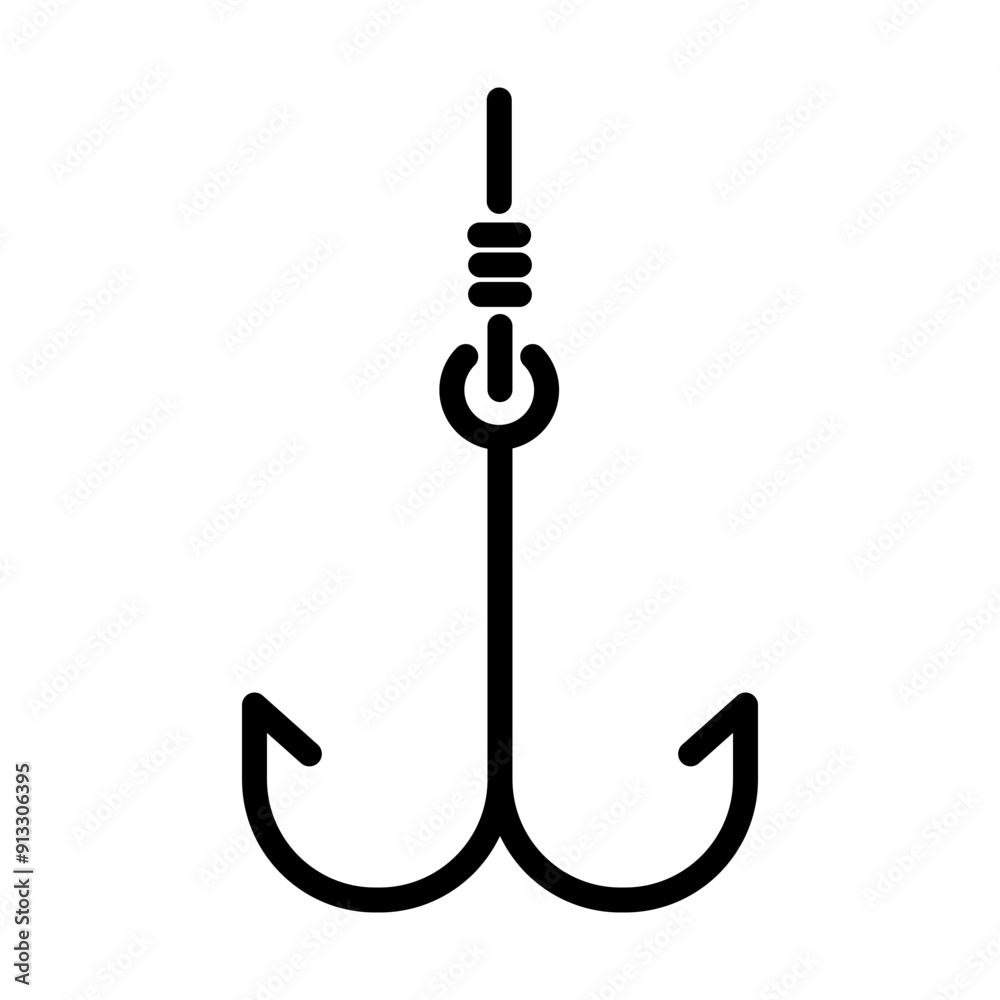Hook Fishing icon template Hook Fishing icon template
