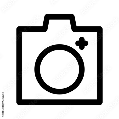 Camera icon in lineal style