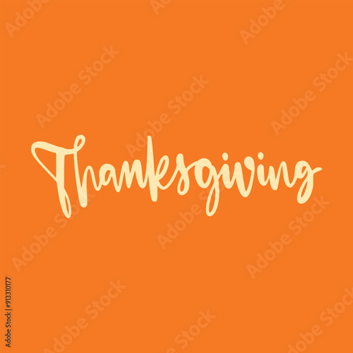 Thanksgiving day lettering collection. Celebration thanksiving greeting. Typography and lettering photo