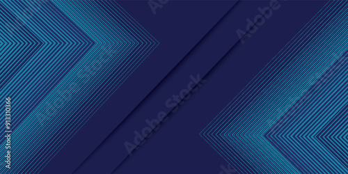 Futuristic abstract background with overlap layer. Modern geometric shapes lines design elements. Glowing blue lines. Future technology concept.