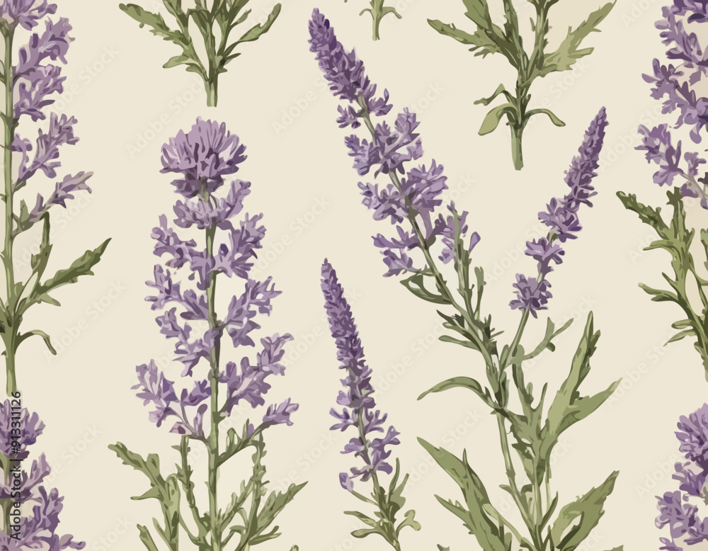 Antique botany illustration of wild flowers: Upright Spiked Sea Lavender, Statice binervosa
Antique botany illustration of wild flowers: Upright Spiked Sea Lavender, Statice binervosa