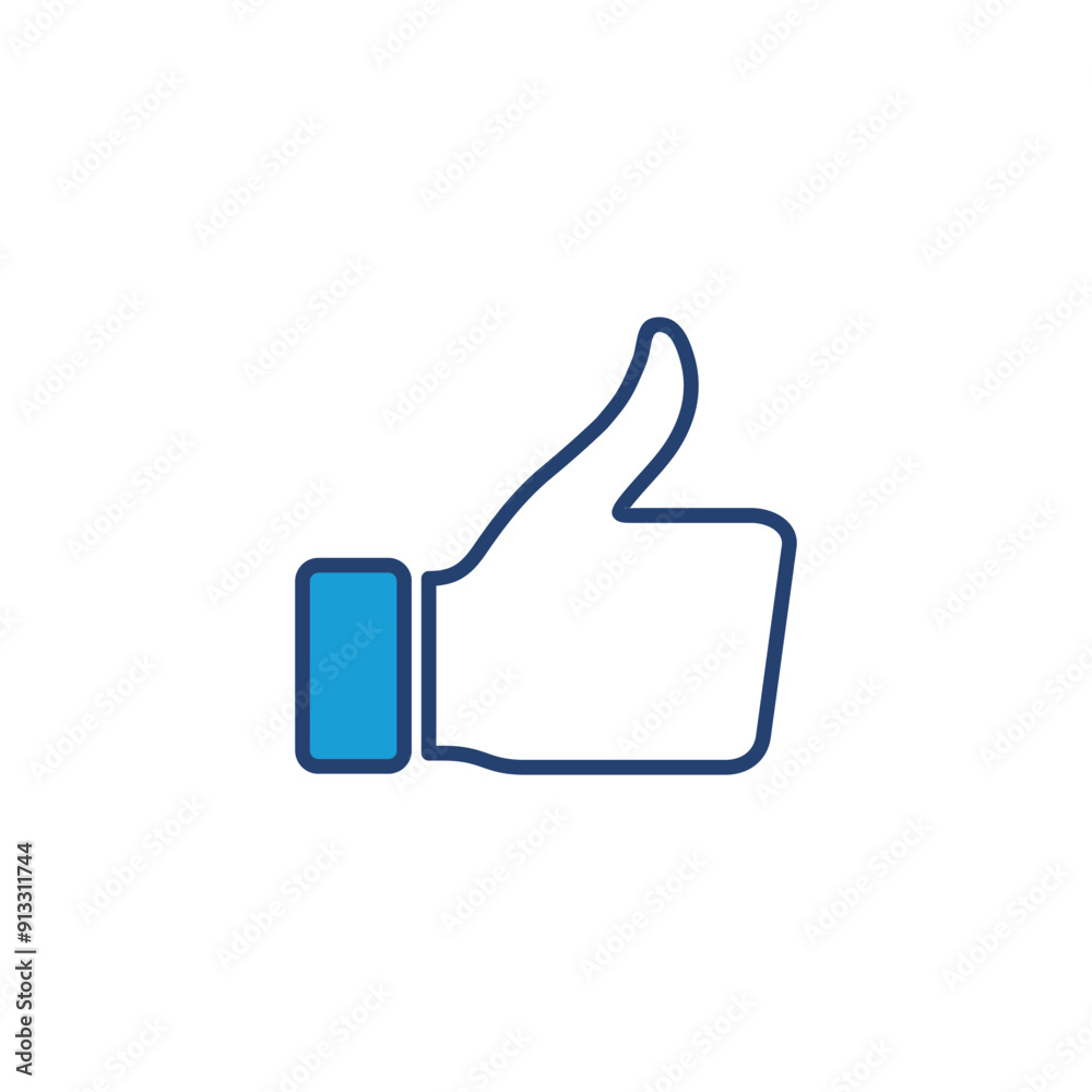 Thumbs up icon vector. Hand like. Like icon vector. Thumbs up icon vector. Hand like. Like icon vector.