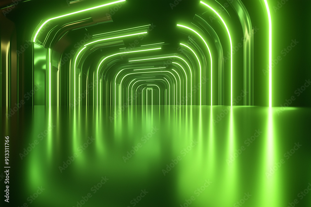 Neon Green Glowing Backdrop: A Leap into the Futuristic Neon Green Glowing Backdrop: A Leap into the Futuristic