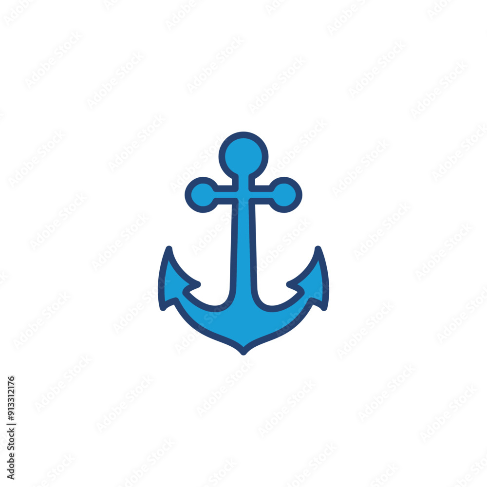 Anchor icon vector. Anchor symbol logo. Anchor marine icon. Anchor icon vector. Anchor symbol logo. Anchor marine icon.