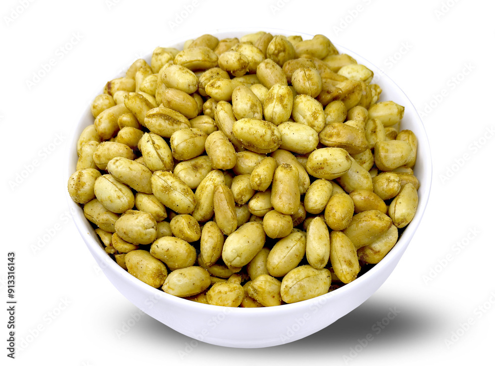 Masala Peanuts with Bowl Masala Peanuts with Bowl
