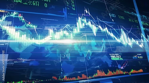 An overview of stock market trends and analytics featuring live updates and data visualization from New York.