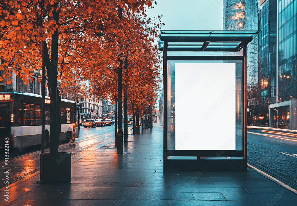 a mock up of a bus stop advertisement a mock up of a bus stop advertisement