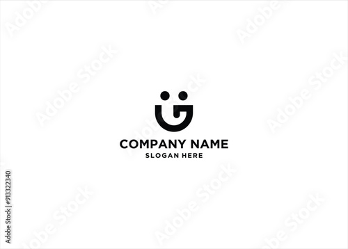 Letter G smile vector logo design