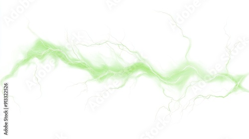 Abstract Green Lightning