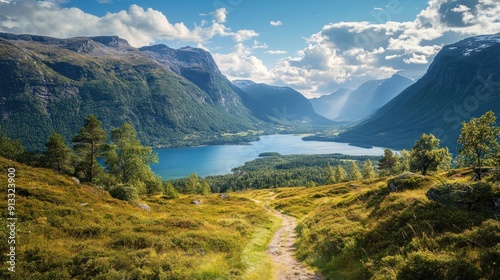 Scenic Mountain Lake Trail