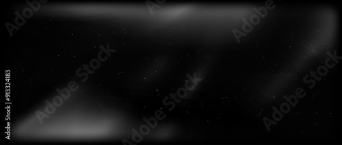 Vintage noir film frame background. Aged grain movie texture. Retro photo filter template. Nostalgic cinematic photography effect with light leak, dust, grain, scratches, noise, particles. Vector