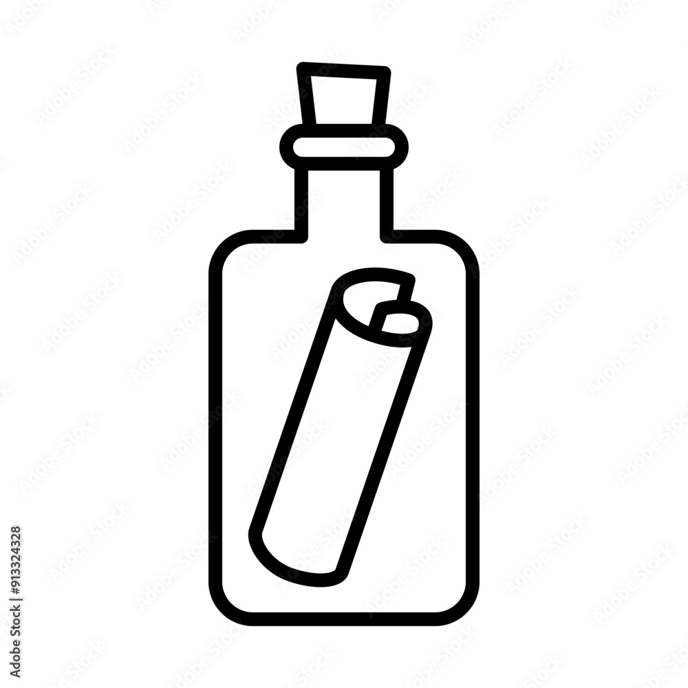 Message in a bottle icon template Message in a bottle icon template