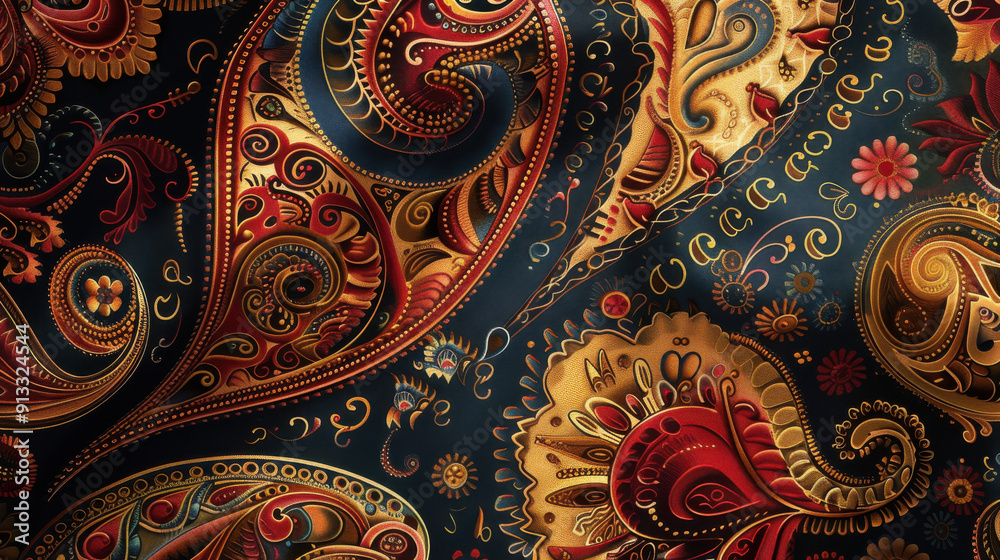 Paisley design with rich, bold colors