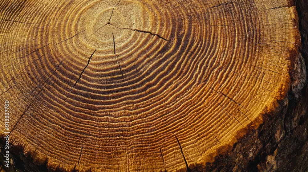 A close-up view of a cross-section of a timber log reveals intricate tree ring patterns, showcasing its age and growth history. A close-up view of a cross-section of a timber log reveals intricate tree ring patterns, showcasing its age and growth history.