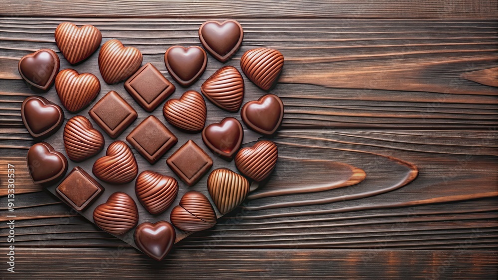 Delicious heart-shaped chocolates for Valentine's Day celebration, Valentine's Day, chocolates, love, romantic, sweet Delicious heart-shaped chocolates for Valentine's Day celebration, Valentine's Day, chocolates, love, romantic, sweet