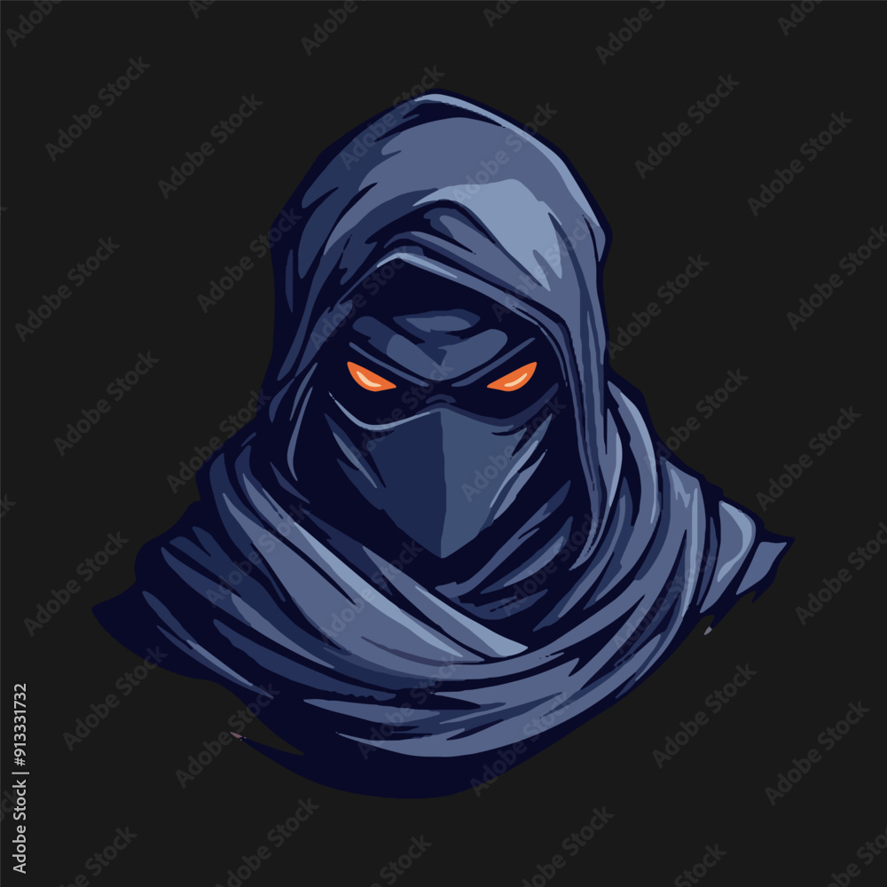 Ninja esport mascot logo design Ninja esport mascot logo design