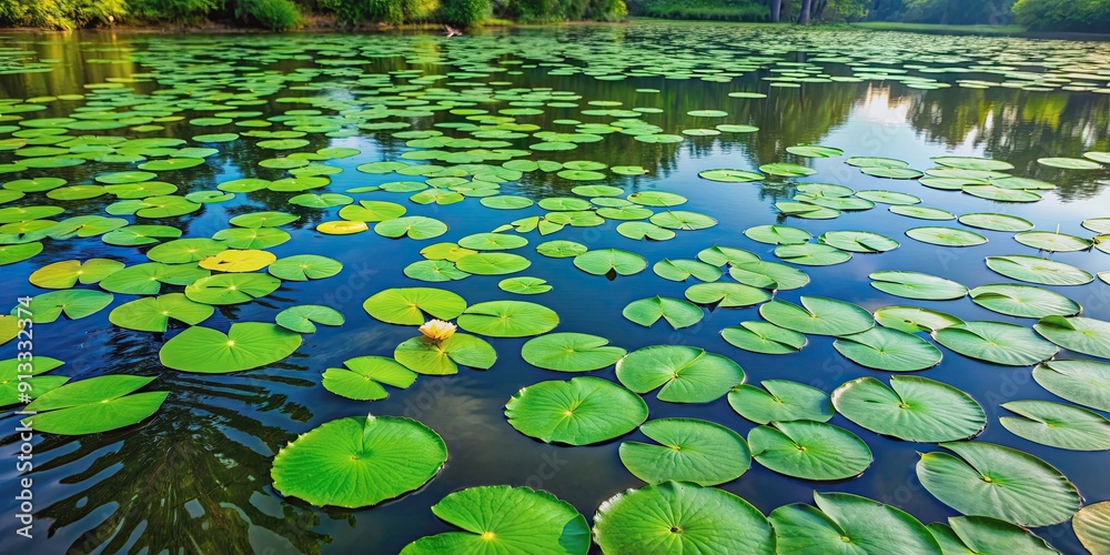 Carpet of green water lily pads floating on calm pond surface , water lilies, green, pond, nature, tranquility Carpet of green water lily pads floating on calm pond surface , water lilies, green, pond, nature, tranquility