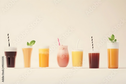 Sophisticated Beverage Arrangement in Minimalist Style
