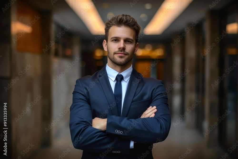 Fototapeta premium Manager leading by example, demonstrating professionalism and dedication