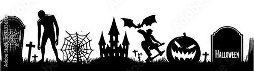 silhouette horror garden