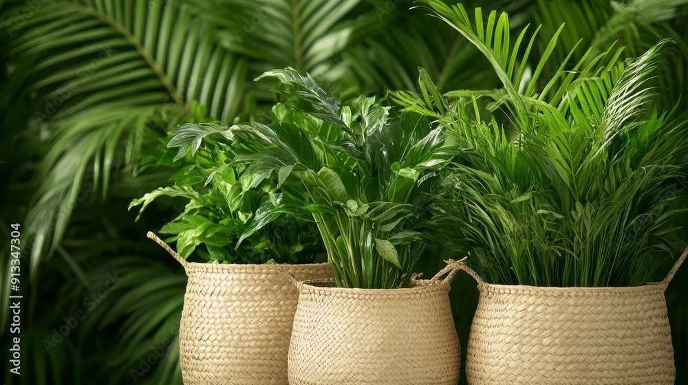Jute basket display with lush green plants, contrasting the soft, natural fibers with vibrant foliage, creating a rustic vibe Jute basket display with lush green plants, contrasting the soft, natural fibers with vibrant foliage, creating a rustic vibe