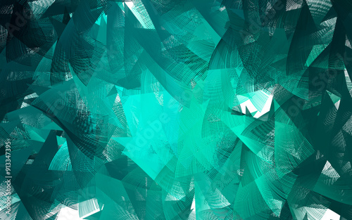 Light Green vector template with chaotic shapes.