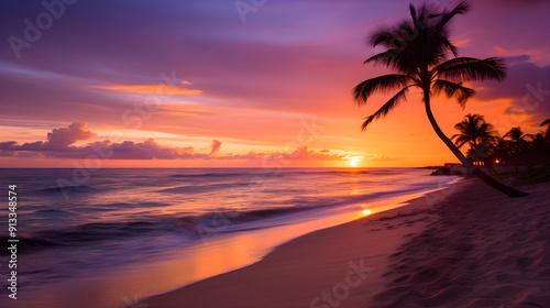 Twilight Serenade: A stunning vista of twilight skies and serene waters at a Florida Beach