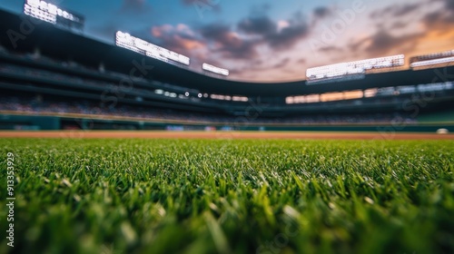 Baseball Field at Dusk