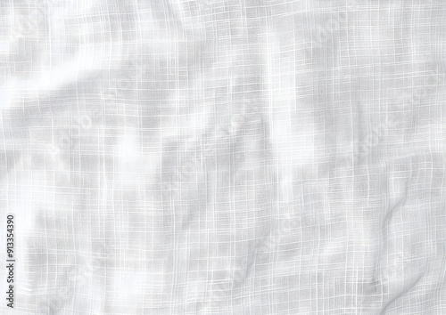 White Fabric Texture with Grid Pattern