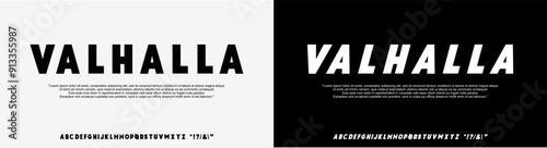 Modern Bold Heavy Font. Typography urban style alphabet fonts for fashion, sport, technology, digital, movie, logo design, vector illustration