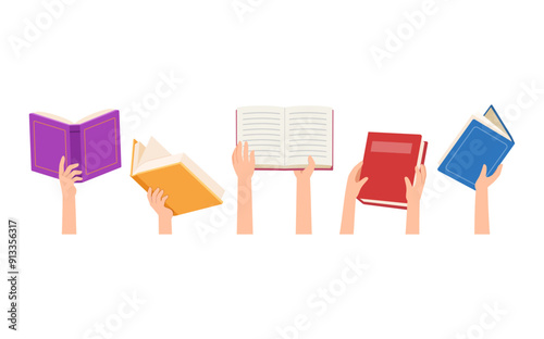 hand holding open book good quality and good design
