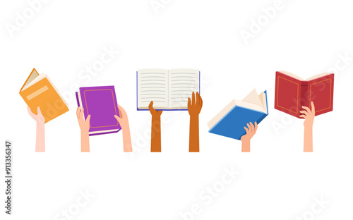 hand holding open book good quality and good design