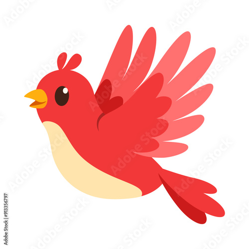 cute little red bird with good quality and good design