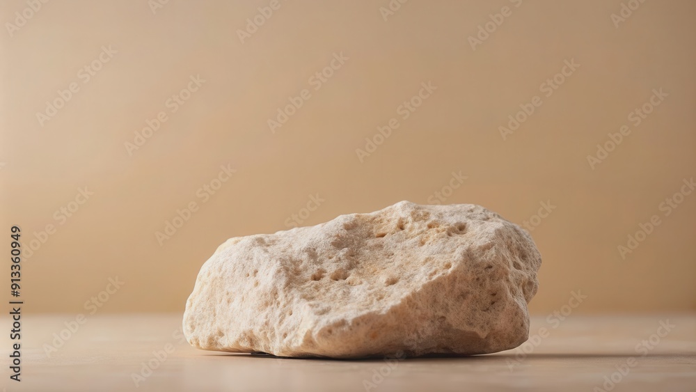 Stone on a beige background, ideal for cosmetics product photography, Stone, beige, background, texture, natural Stone on a beige background, ideal for cosmetics product photography, Stone, beige, background, texture, natural