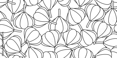 abstract pile of garlic seamless pattern