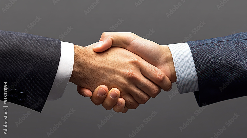 Two businessmen are shaking hands for a close-up Two businessmen are shaking hands for a close-up