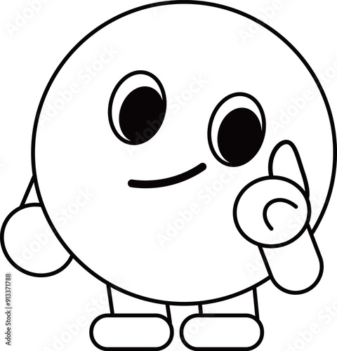 a figure face with a funny expression
