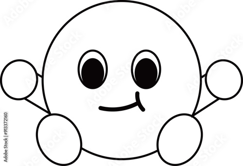 a figure face with a funny expression
